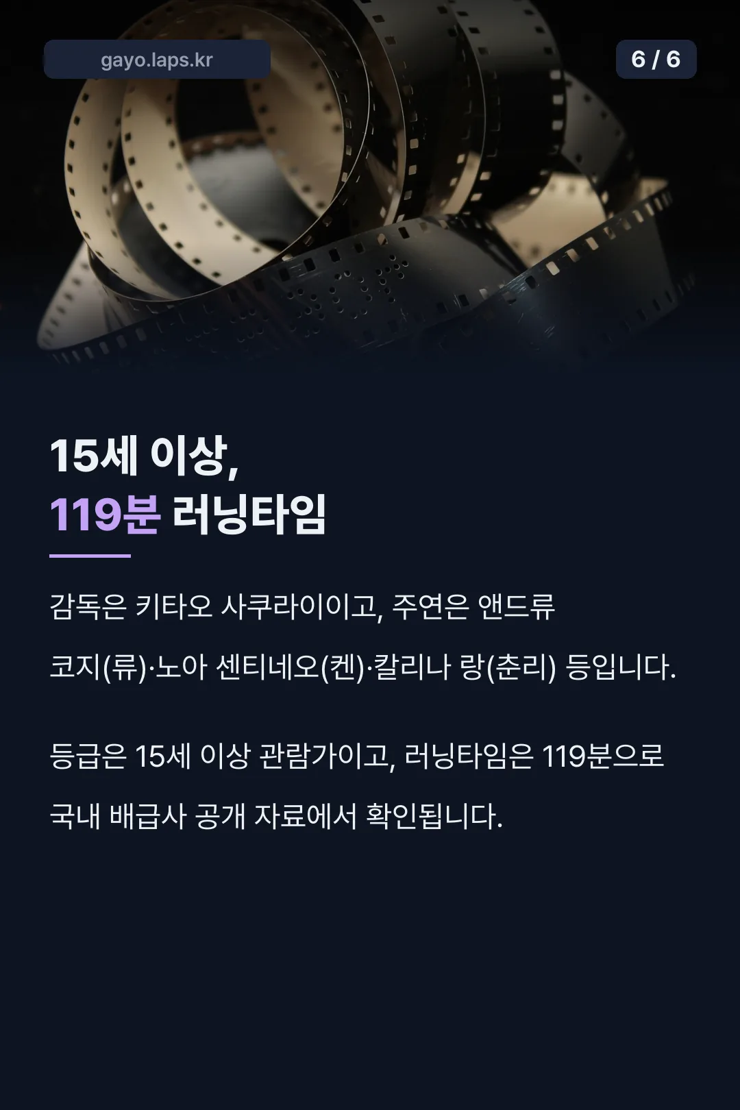 감독·주연·등급 정보