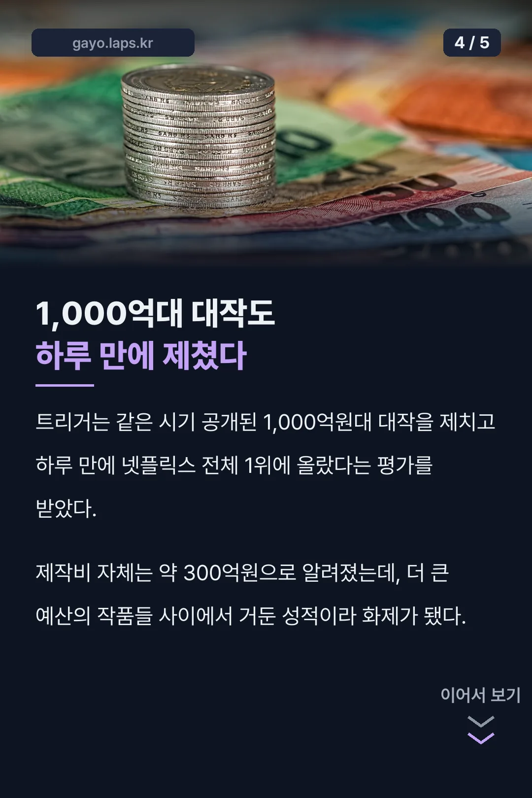 1,000억대 대작도 제쳤다