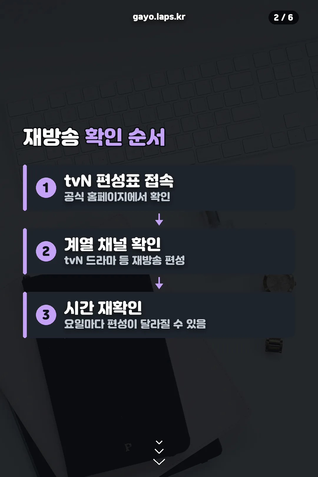 재방송 확인 순서