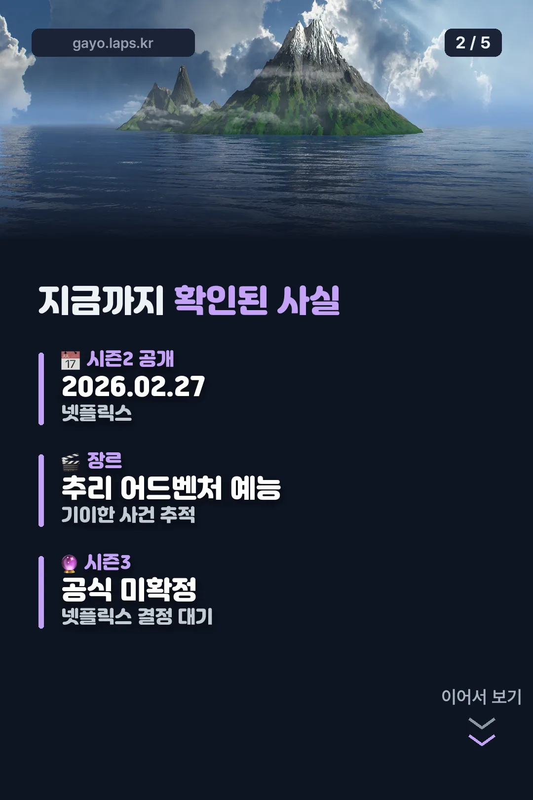 지금까지 확인된 사실